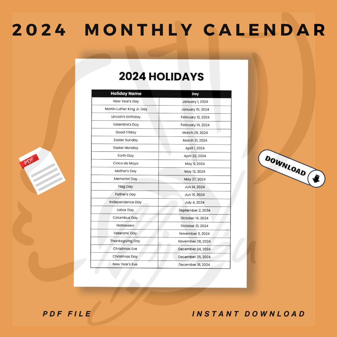 2024 Editable Calendar - Beautiful African-American Women Digital & Printable Calendar - Personal Use